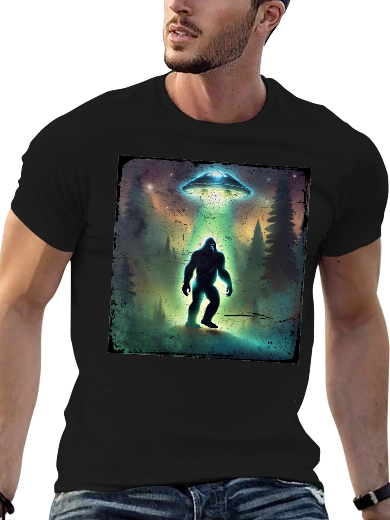 Bigfoot UFO T-Shirt - Cryptid Tee