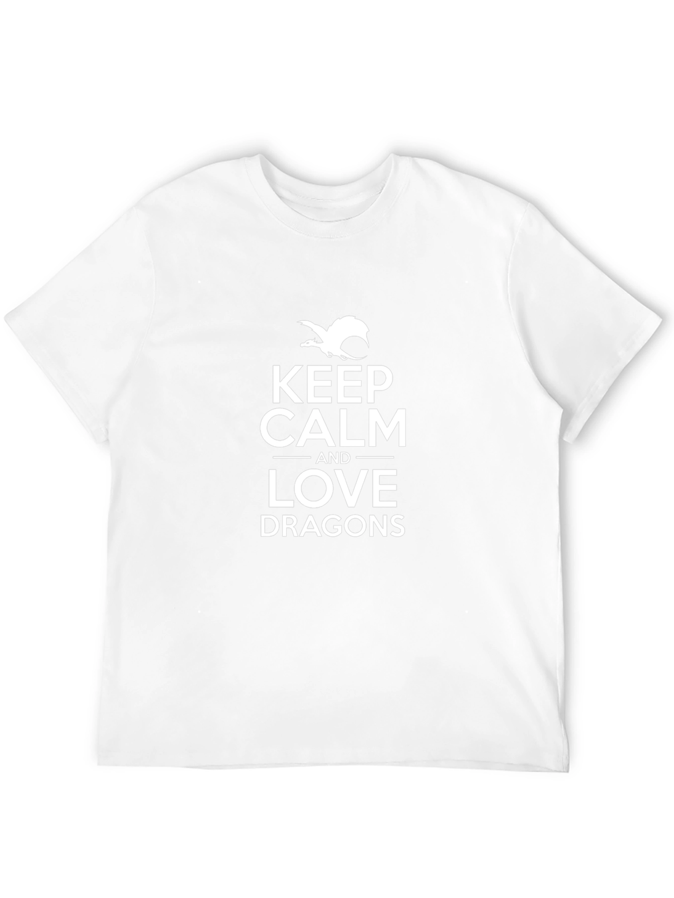 Keep Calm and Love Dragons Black T-Shirt