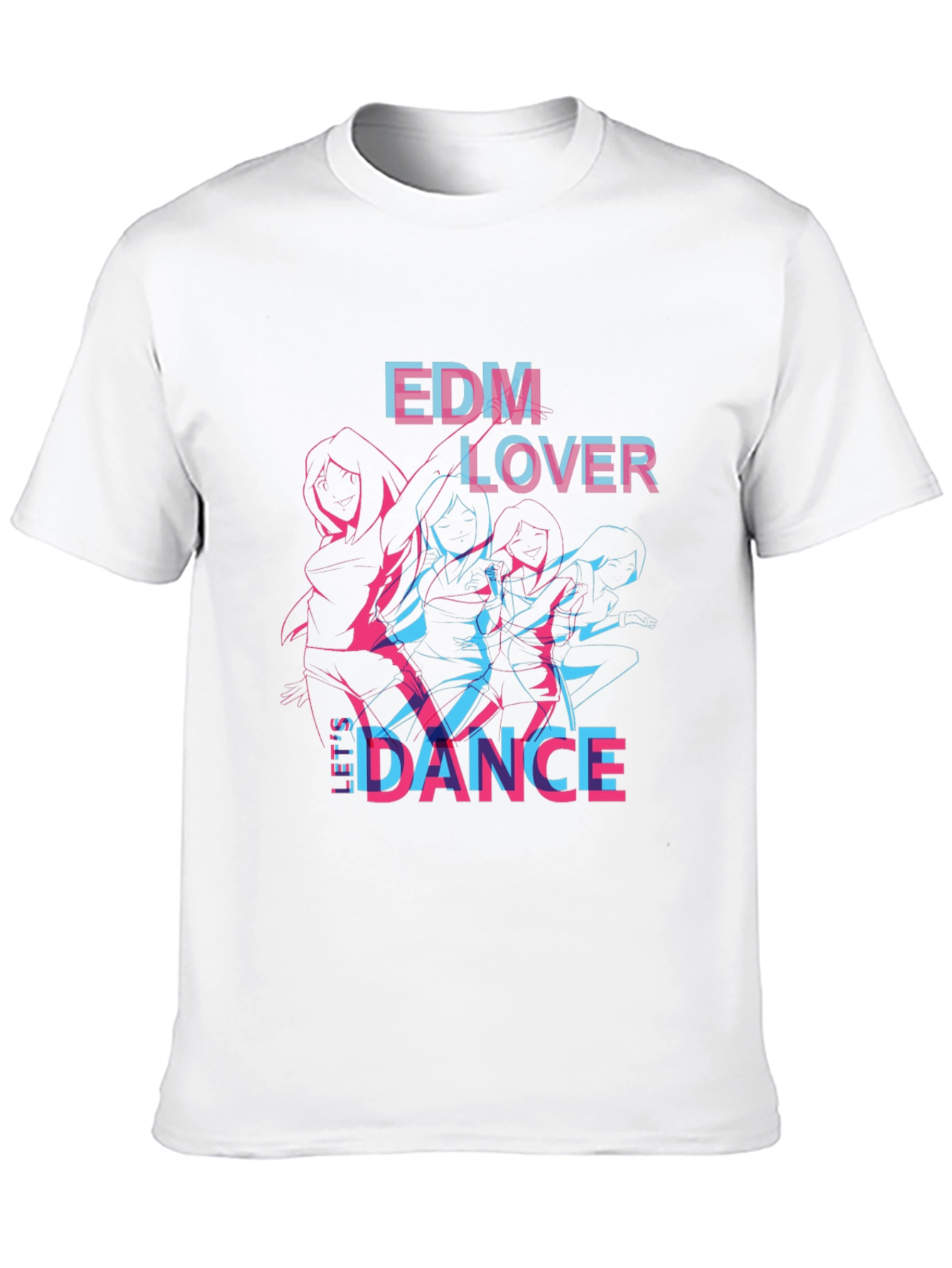 EDM Lover Dance Graphic Black T-Shirt
