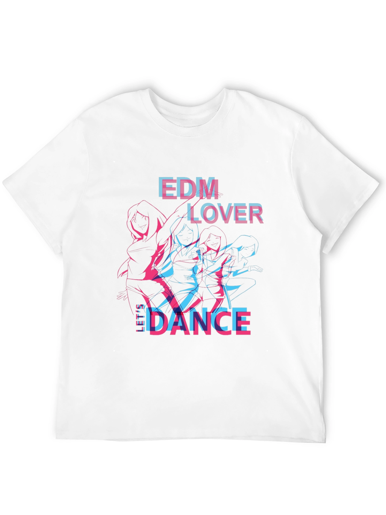 EDM Lover Dance Graphic Black T-Shirt