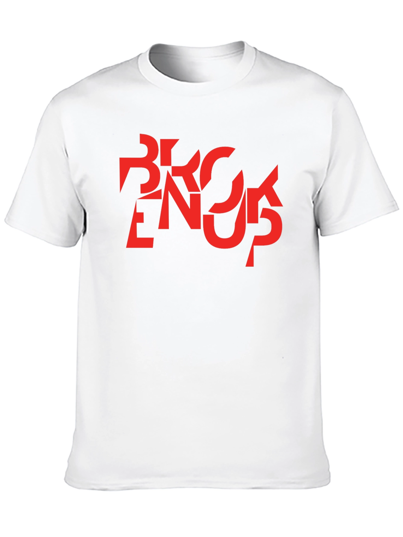 Abstract Graphic T-Shirt - Black with Red Design
