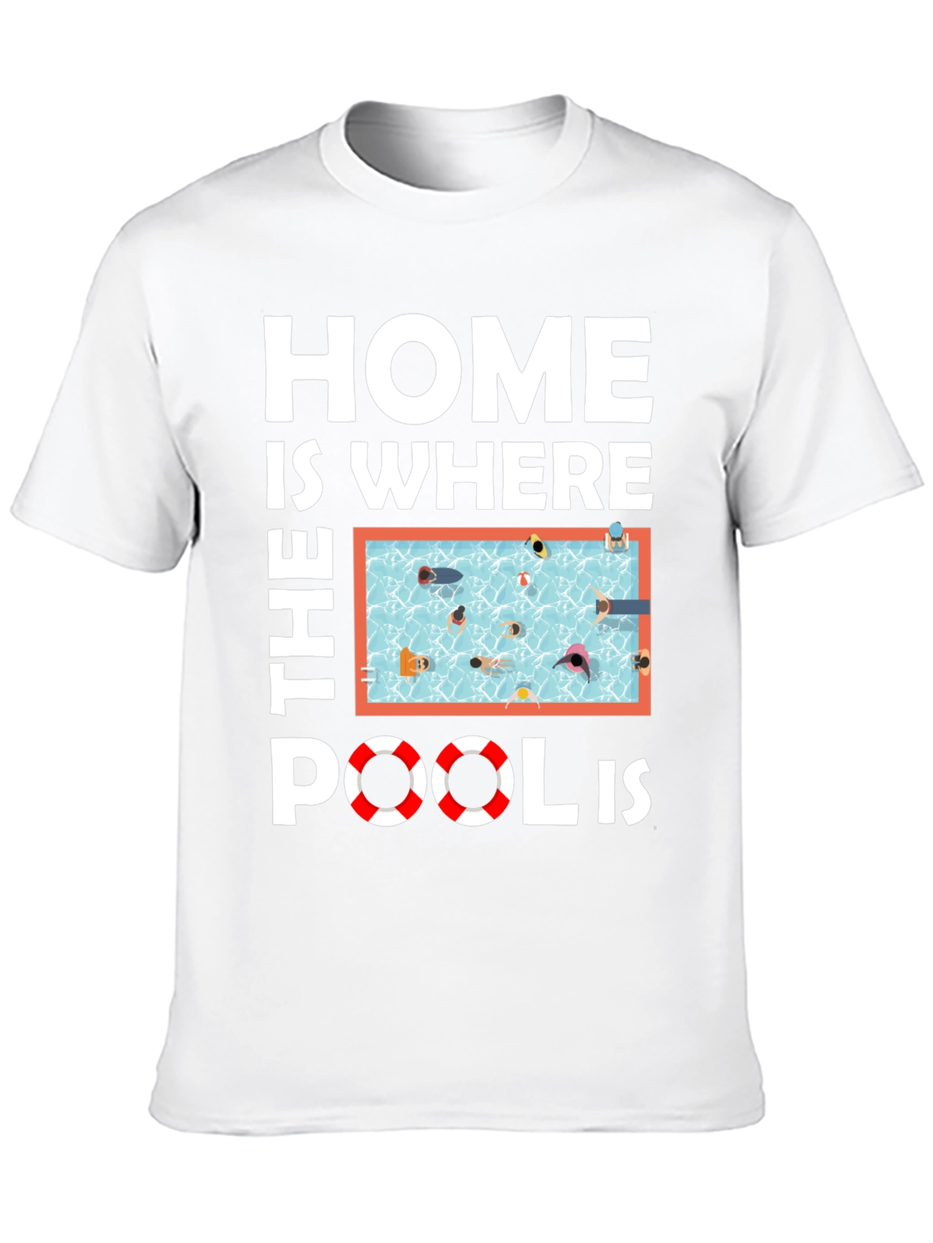 Home Is Where The Pool Is Black T-Shirt