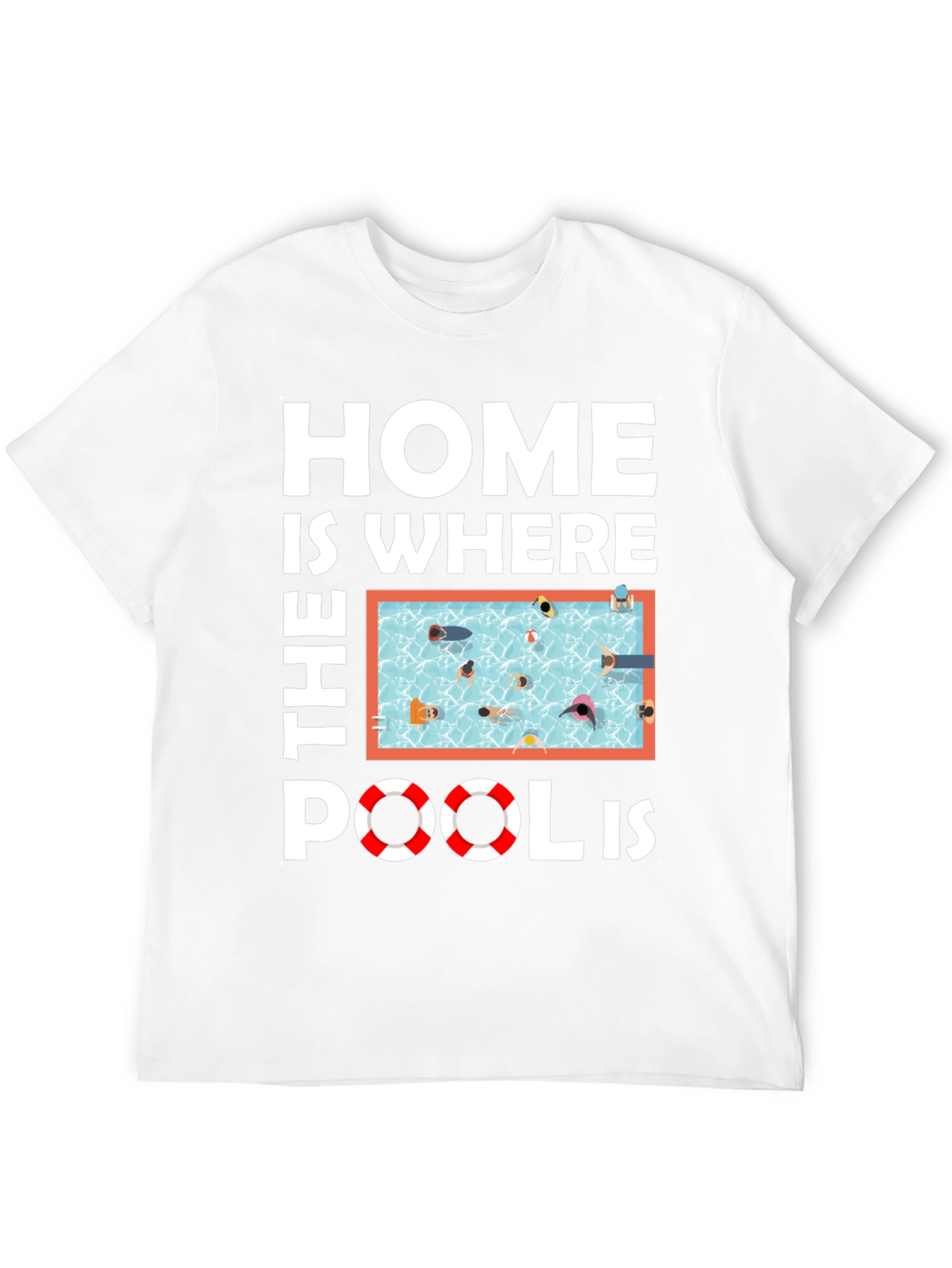 Home Is Where The Pool Is Black T-Shirt