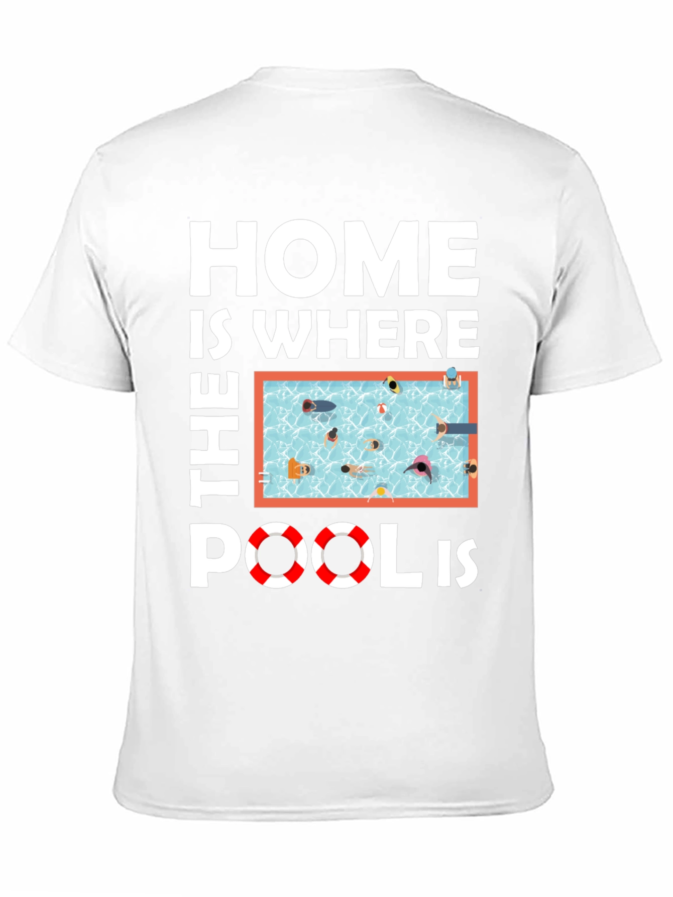 Home Is Where The Pool Is Black T-Shirt