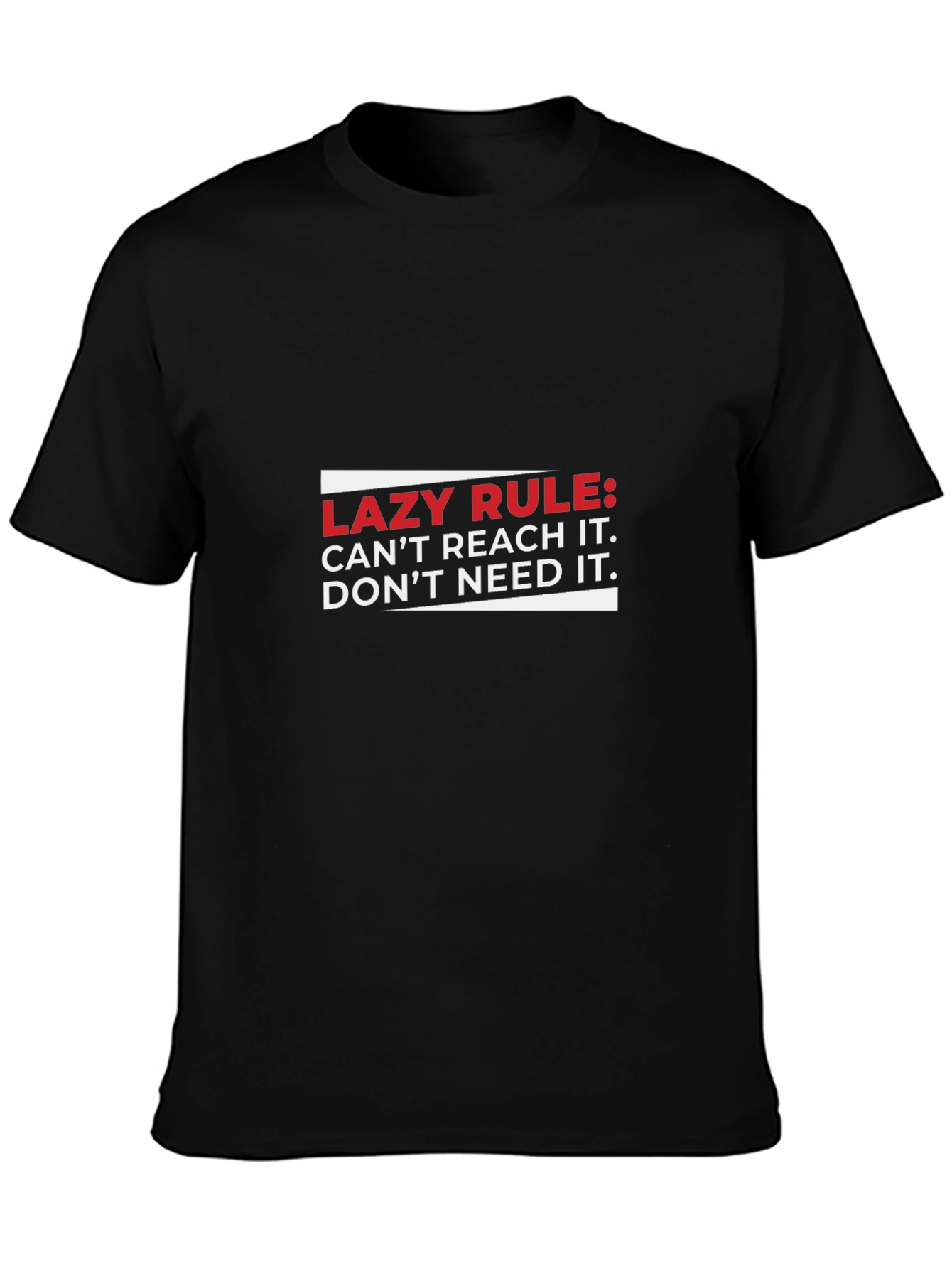 Lazy Rule Graphic T-Shirt - Mens Black Tee