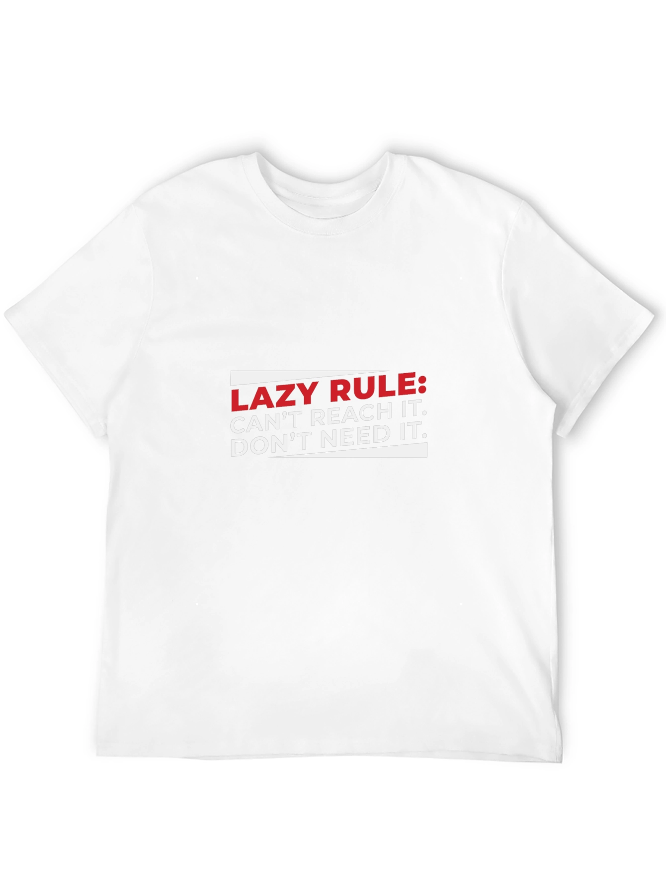 Lazy Rule Graphic T-Shirt - Mens Black Tee