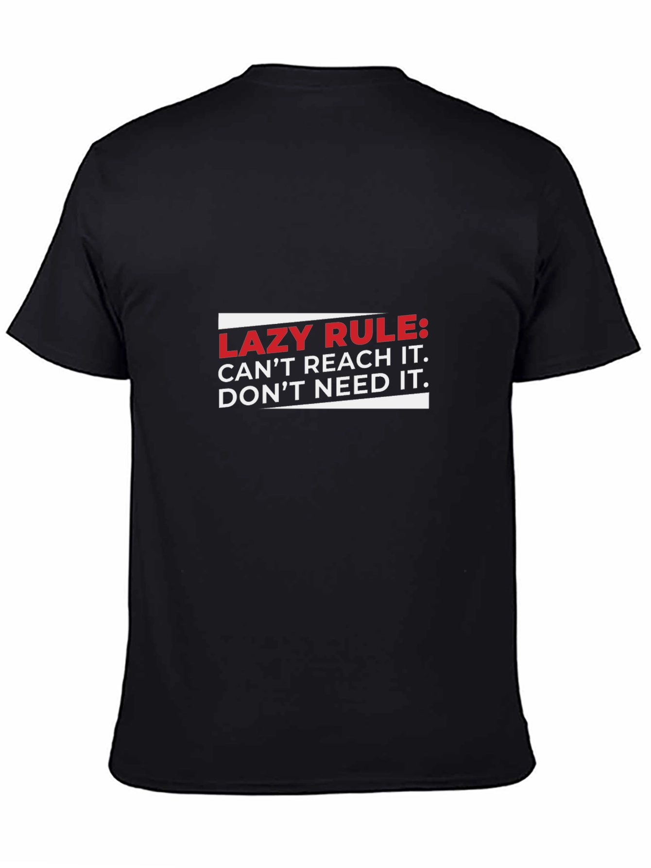 Lazy Rule Graphic T-Shirt - Mens Black Tee
