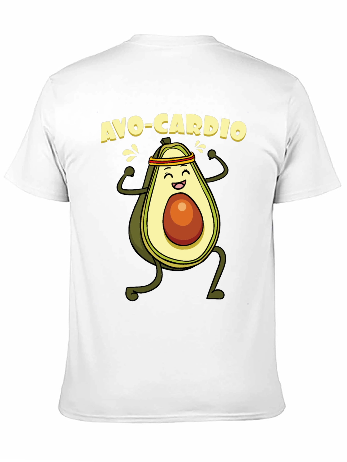 Avo-Cardio Black T-Shirt - Avocado Workout Tee