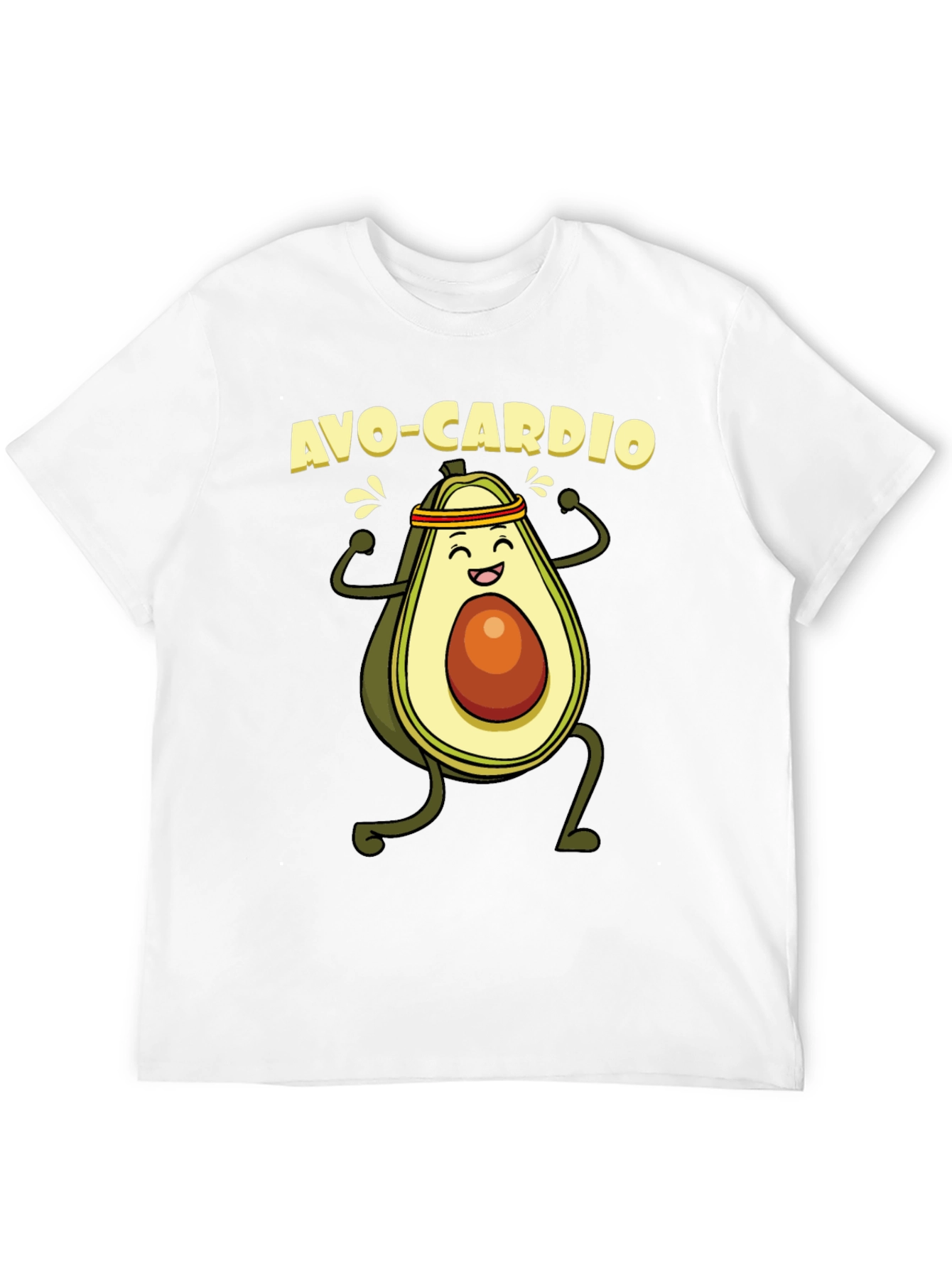 Avo-Cardio Black T-Shirt - Avocado Workout Tee