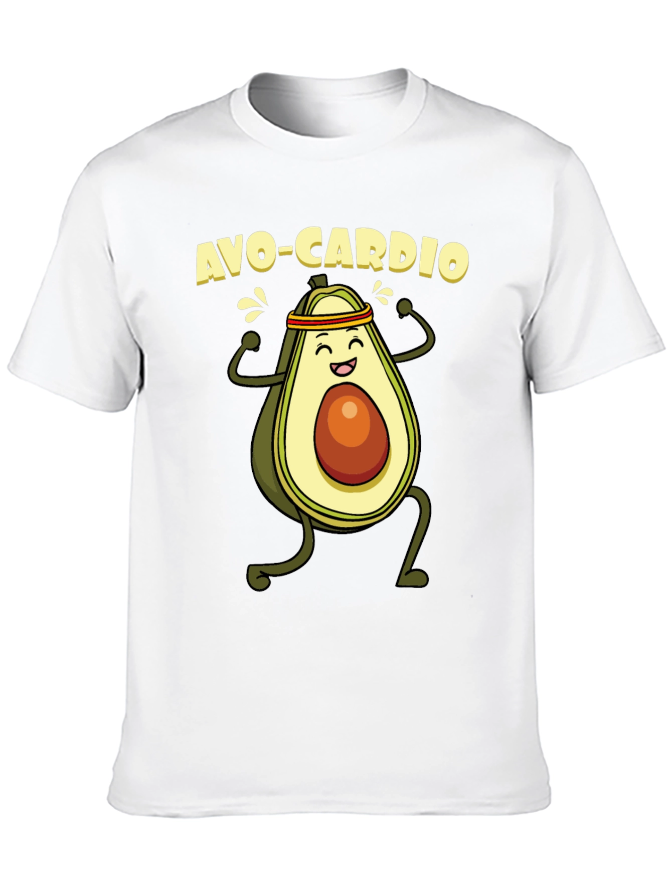 Avo-Cardio Black T-Shirt - Avocado Workout Tee