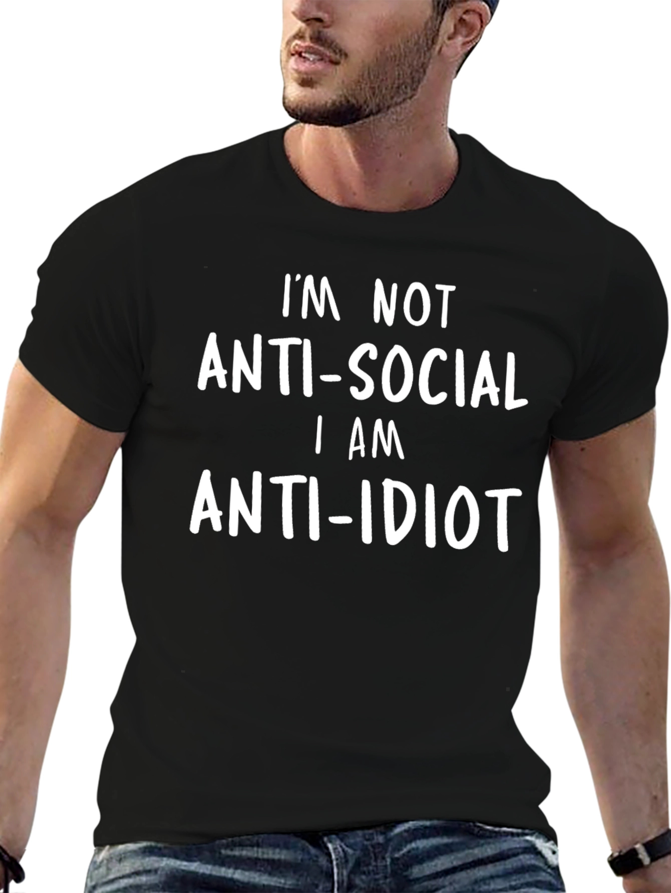 Funny Anti-Social Anti-Idiot Graphic Tee