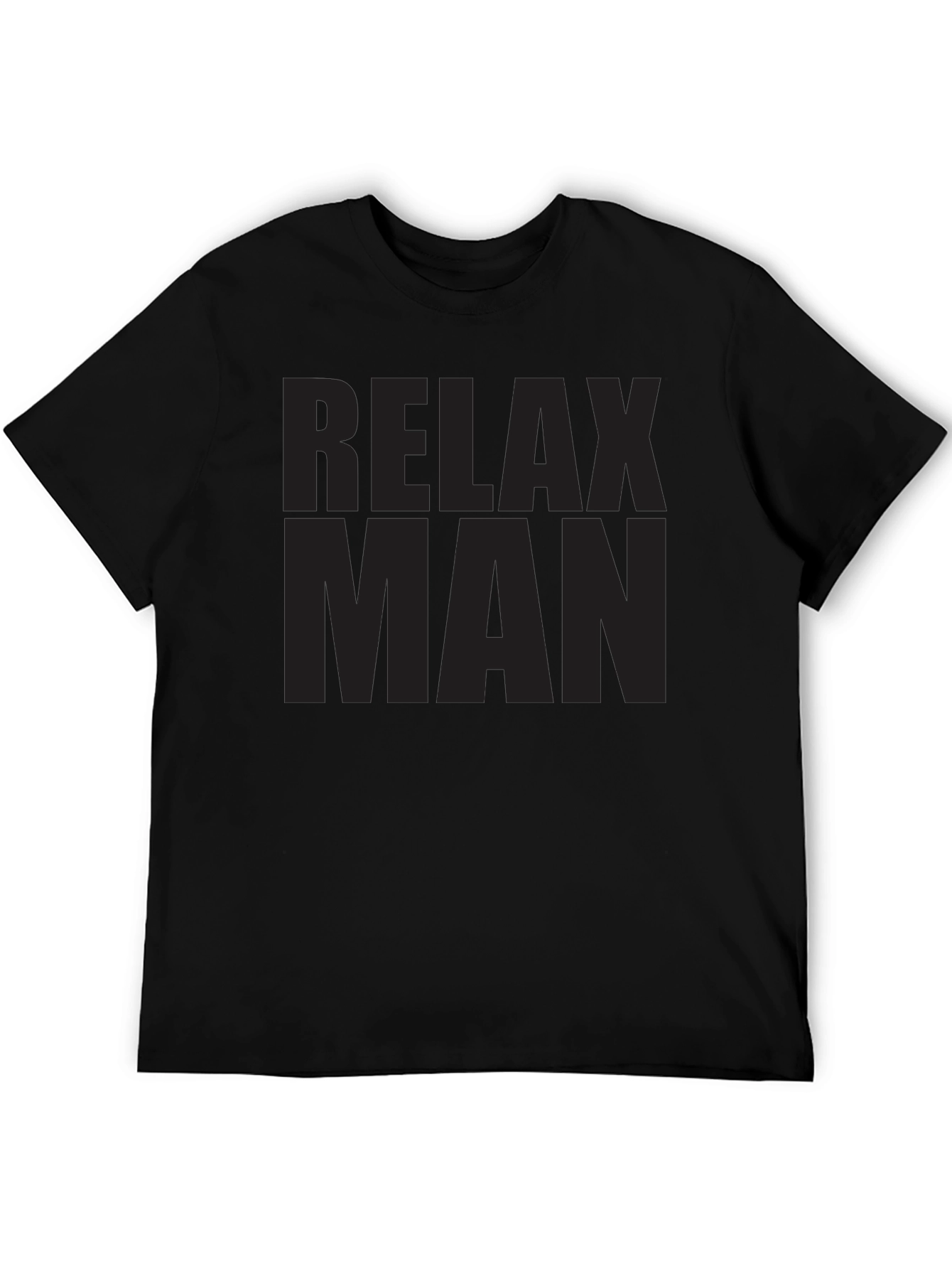 Relax Man Black T-Shirt - Casual Style