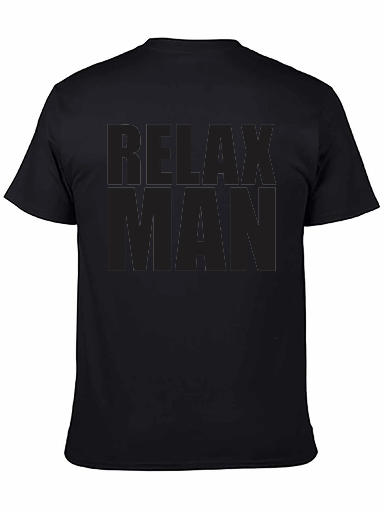 Relax Man Black T-Shirt - Casual Style