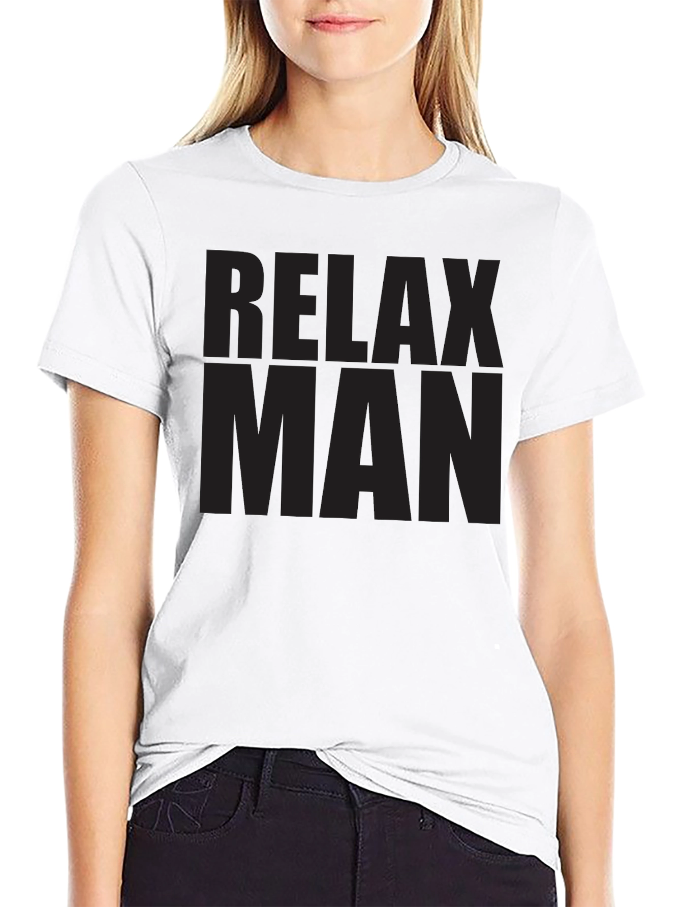 Relax Man Black T-Shirt - Casual Style