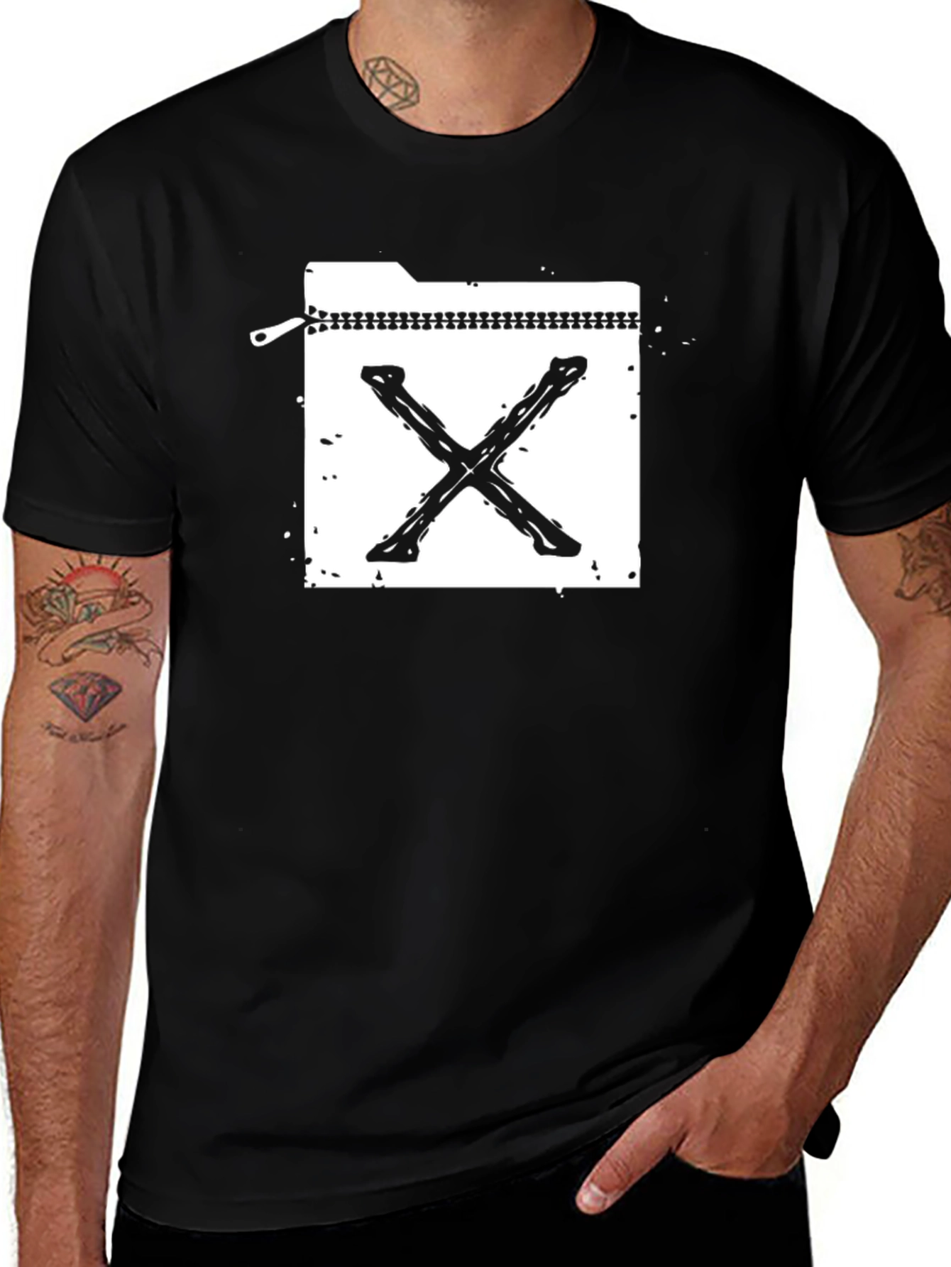 Grunge X File T-Shirt - Black