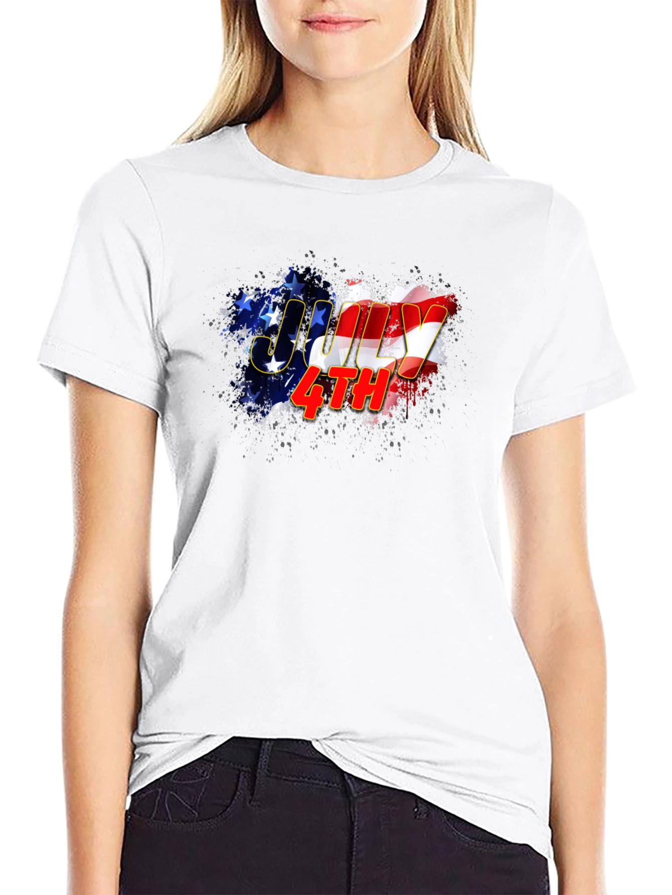 July 4th Graphic Tee - Mens Black T-Shirt