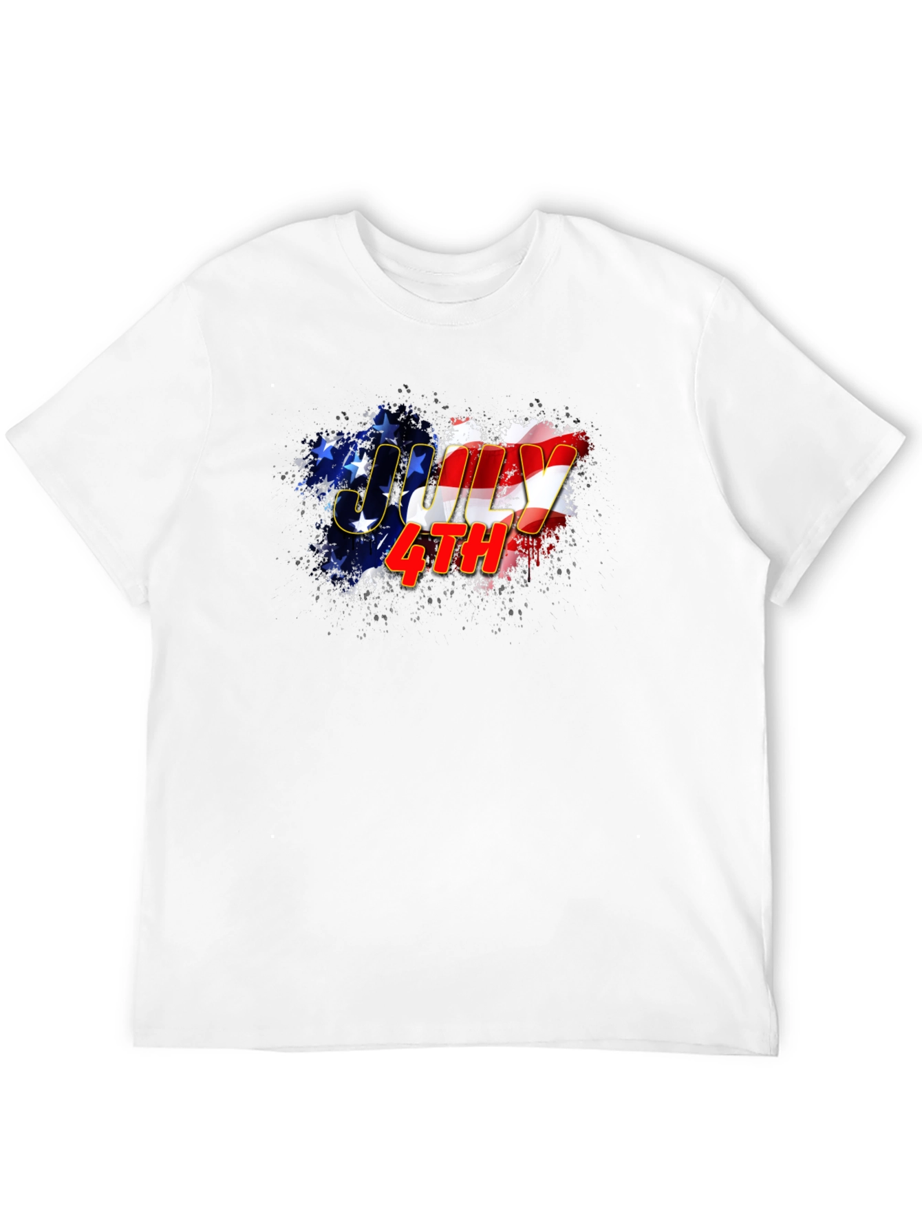 July 4th Graphic Tee - Mens Black T-Shirt