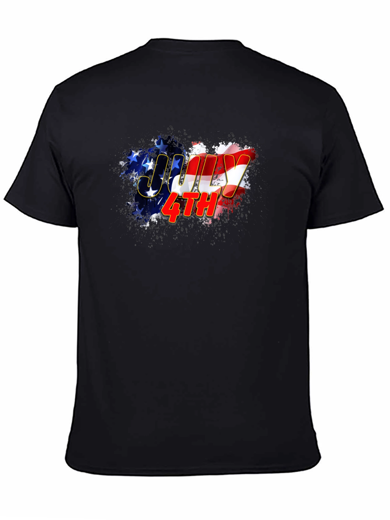 July 4th Graphic Tee - Mens Black T-Shirt