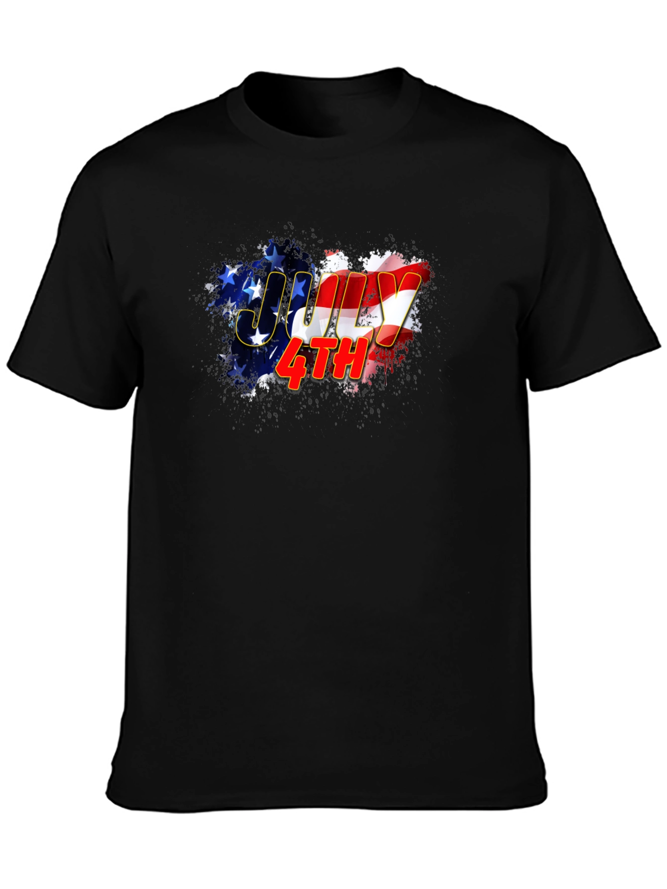 July 4th Graphic Tee - Mens Black T-Shirt