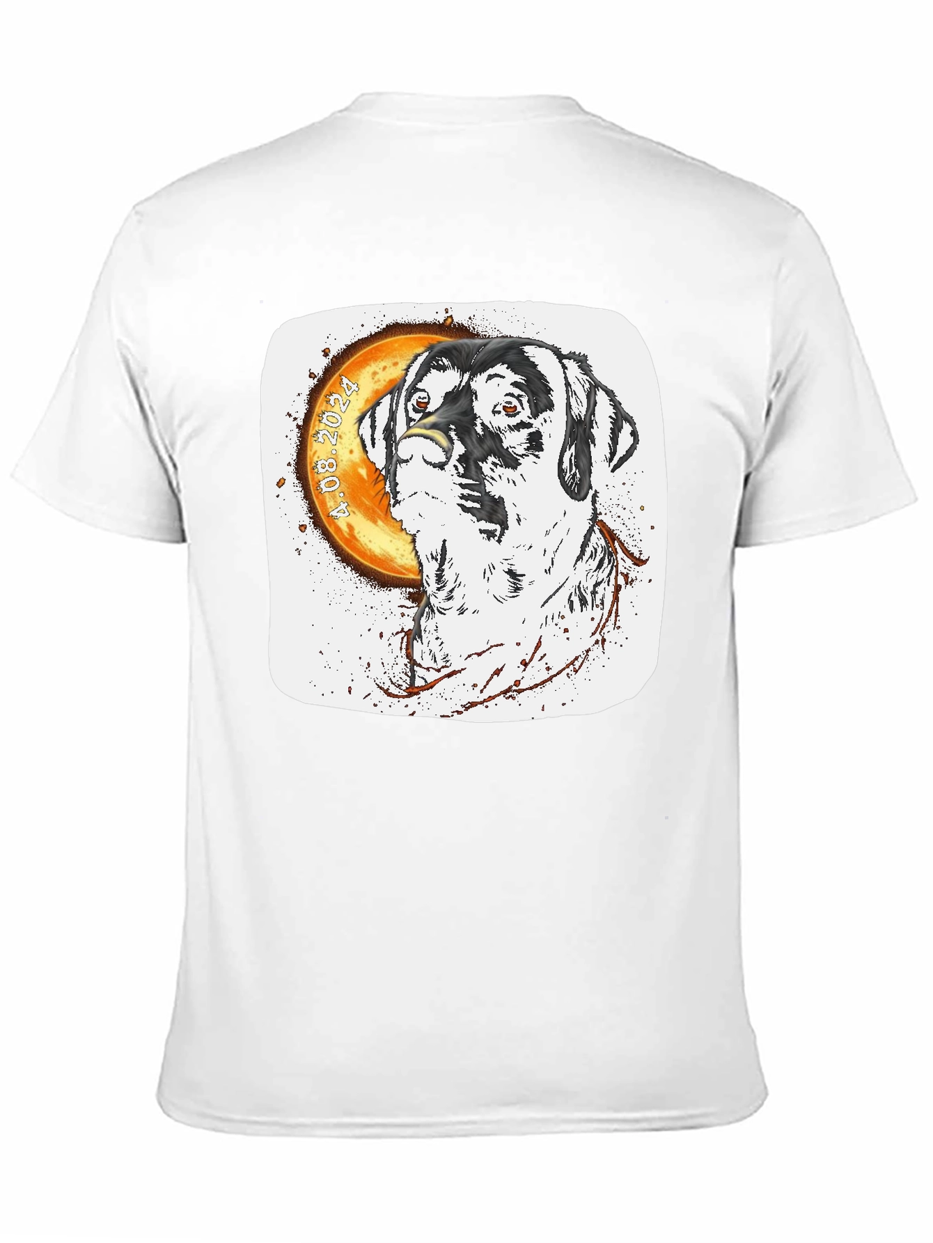 Dog Face T-Shirt Unique Design Black Tee