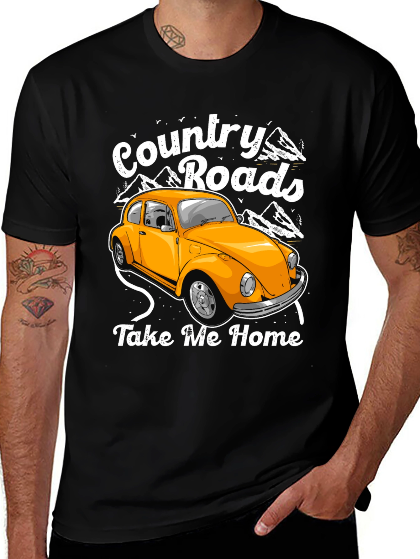 Country Roads Car Graphic T-Shirt