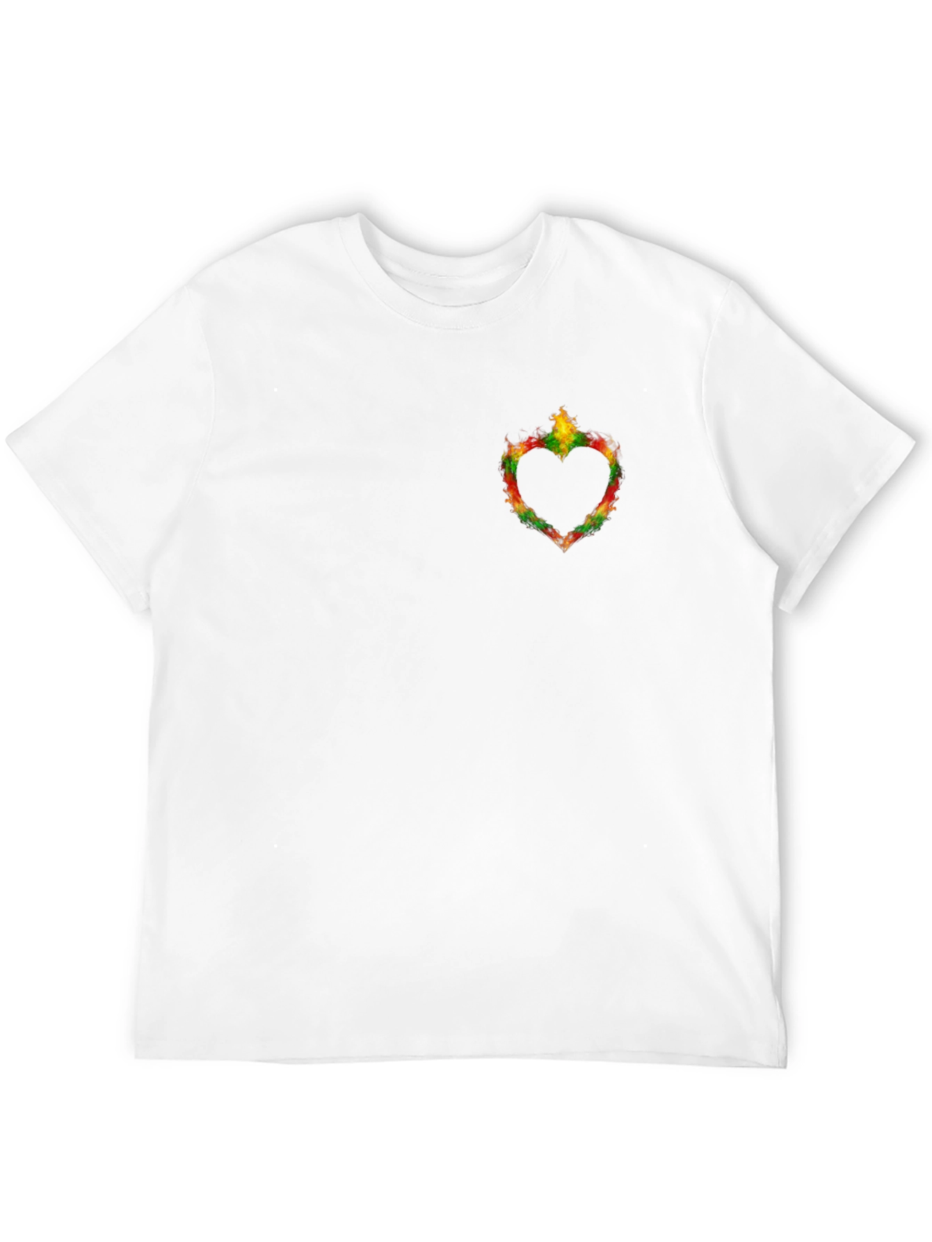 Heart Flame Graphic Black T-Shirt