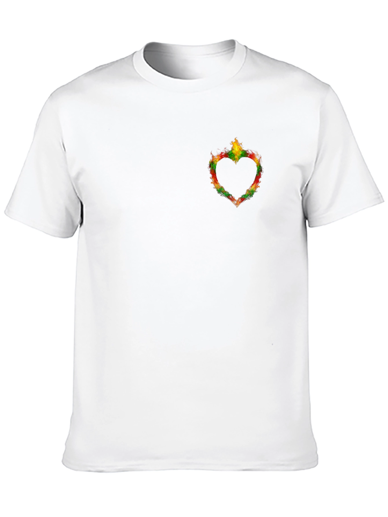 Heart Flame Graphic Black T-Shirt
