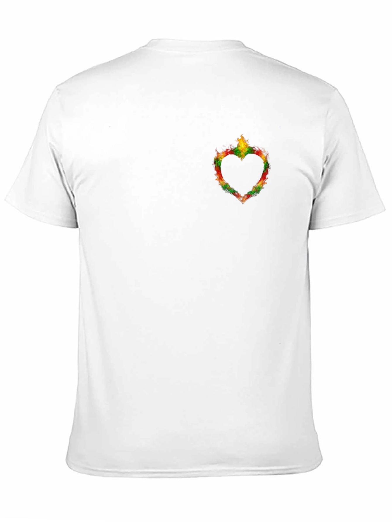 Heart Flame Graphic Black T-Shirt