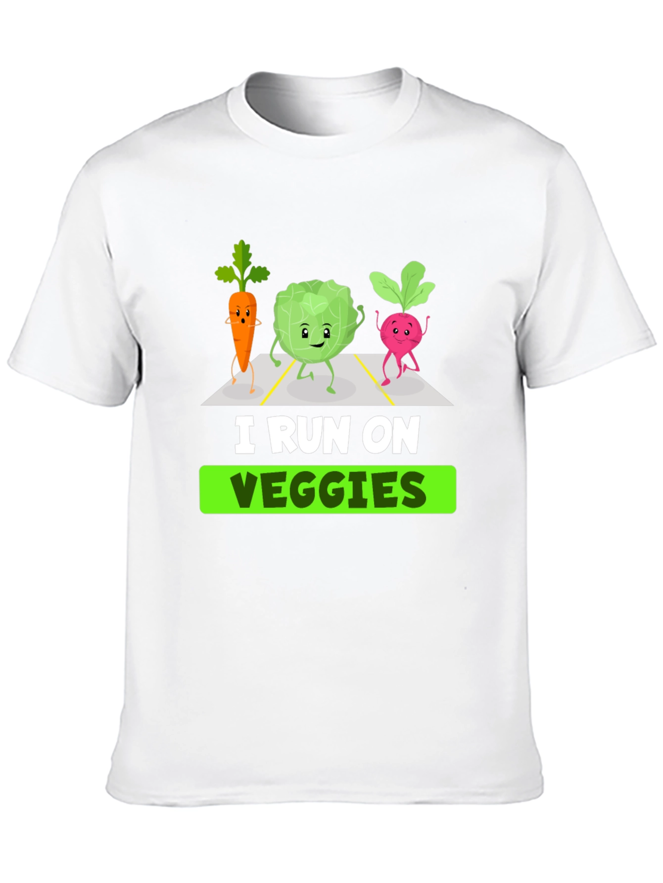 I Run On Veggies T-Shirt - Funny Vegan Tee