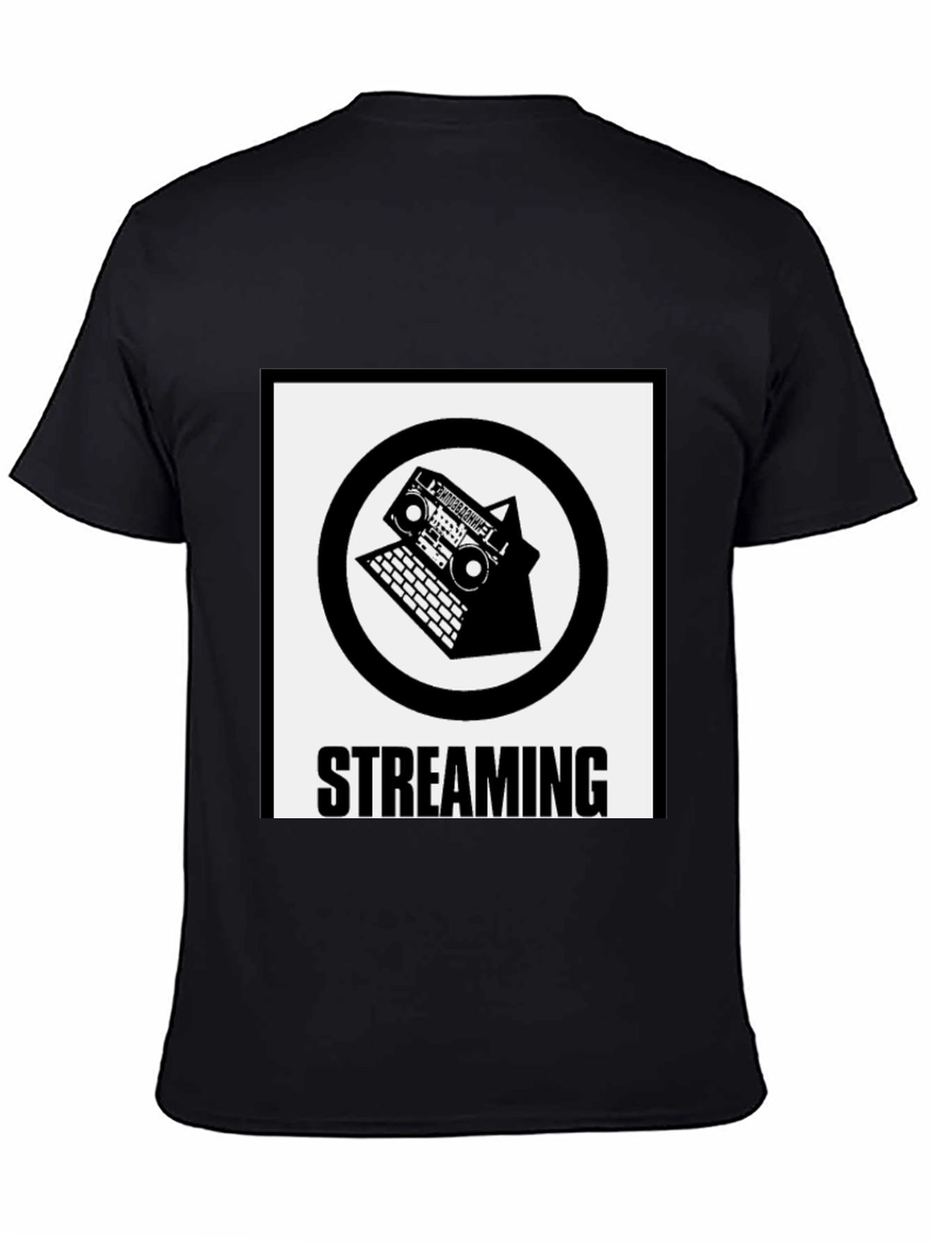 Streaming Boombox Laptop Graphic T-Shirt