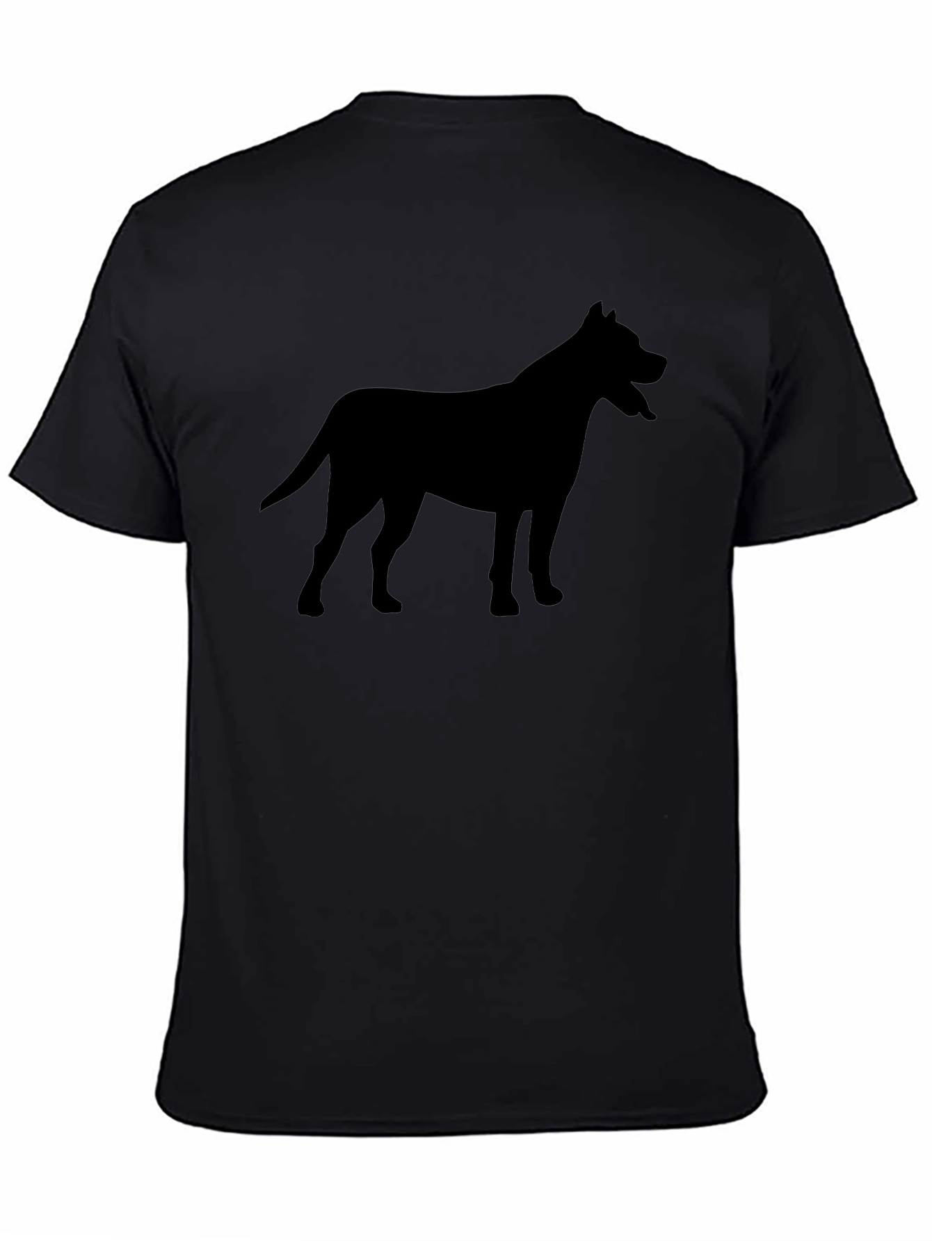 Black Dog Silhouette Graphic T-Shirt
