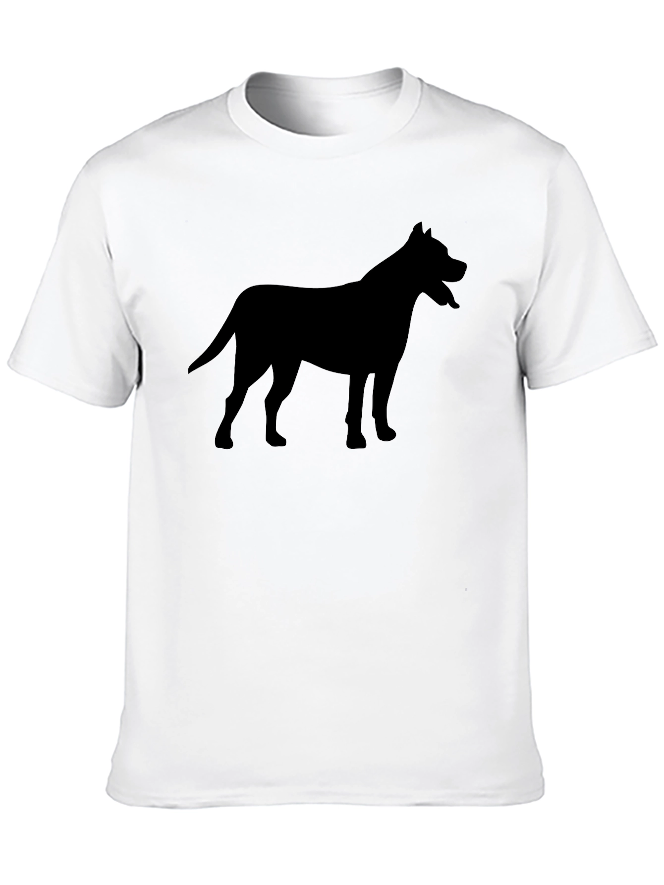 Black Dog Silhouette Graphic T-Shirt