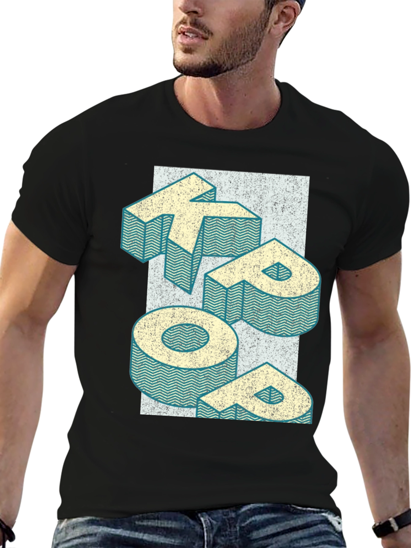 Retro KEEP GOING Graphic Tee - Black
