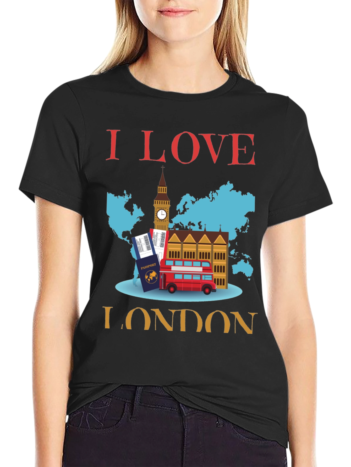 I Love London Graphic Tee Shirt