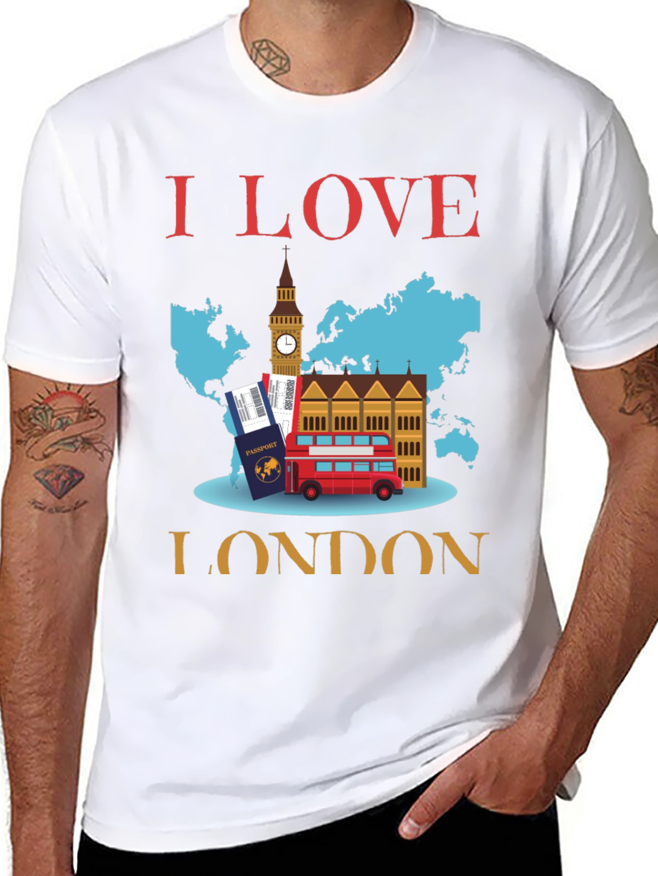 I Love London Graphic Tee Shirt