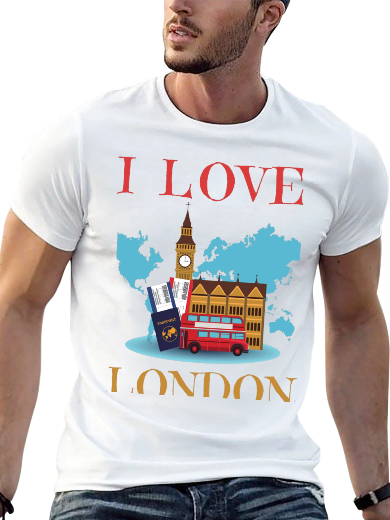 I Love London Graphic Tee Shirt