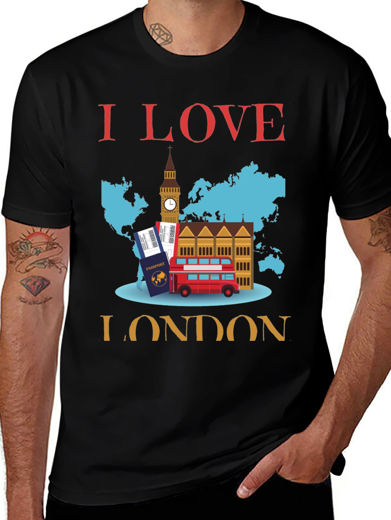I Love London Graphic Tee Shirt