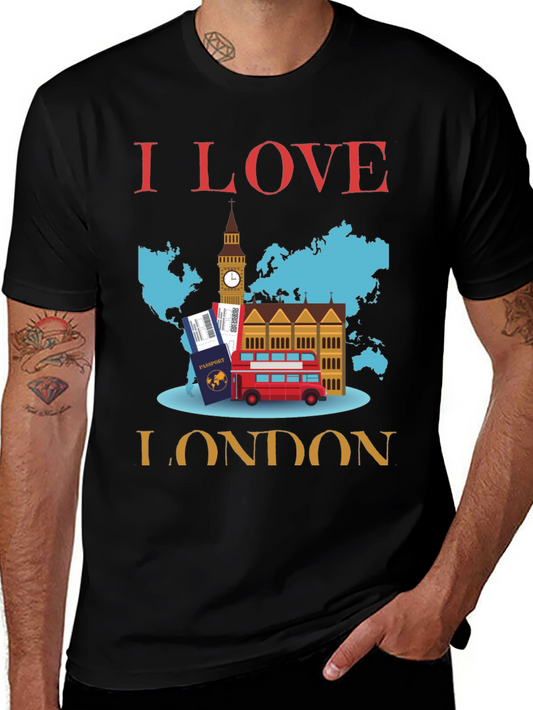 I Love London Graphic Tee Shirt