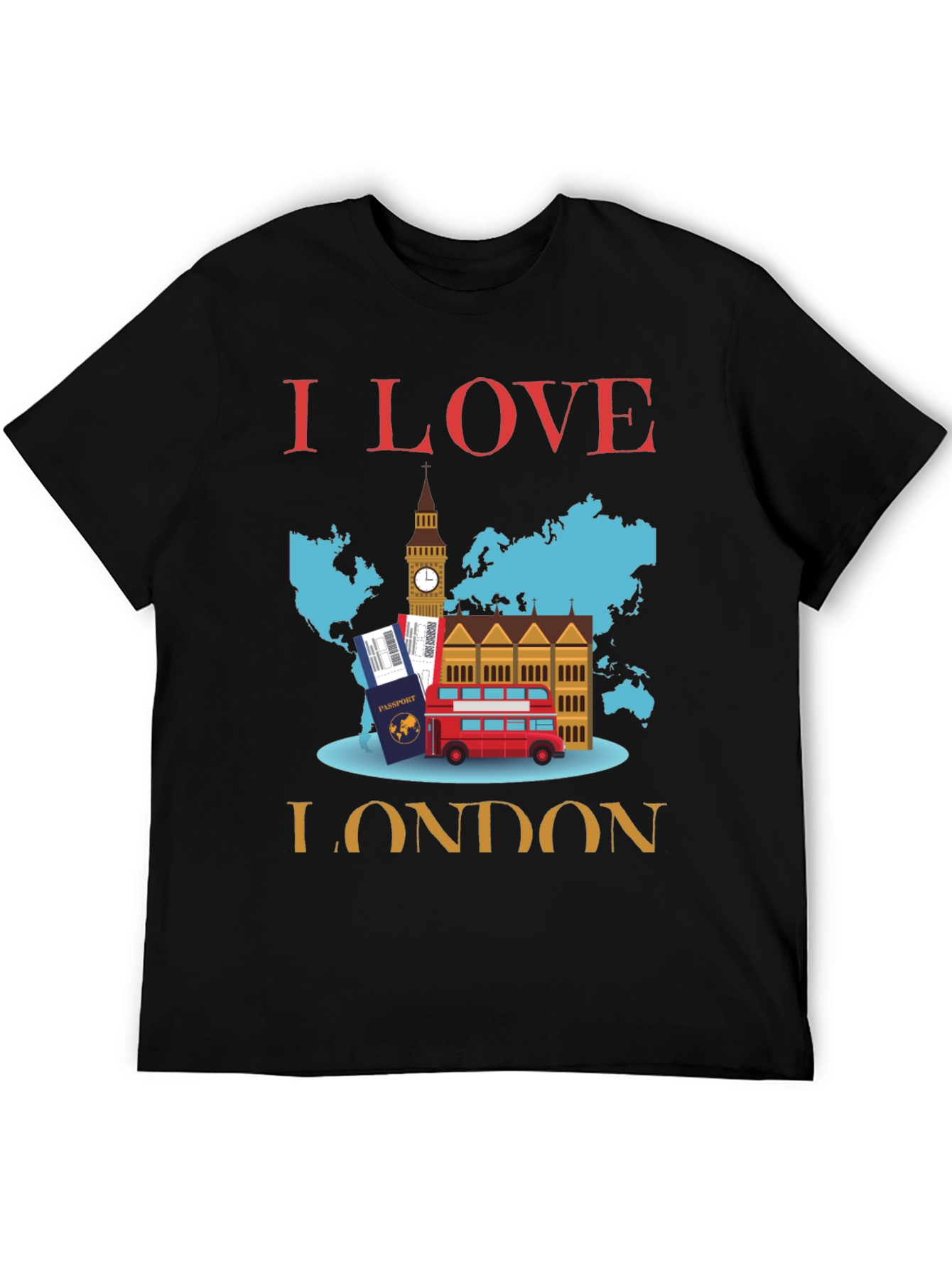 I Love London Graphic Tee Shirt