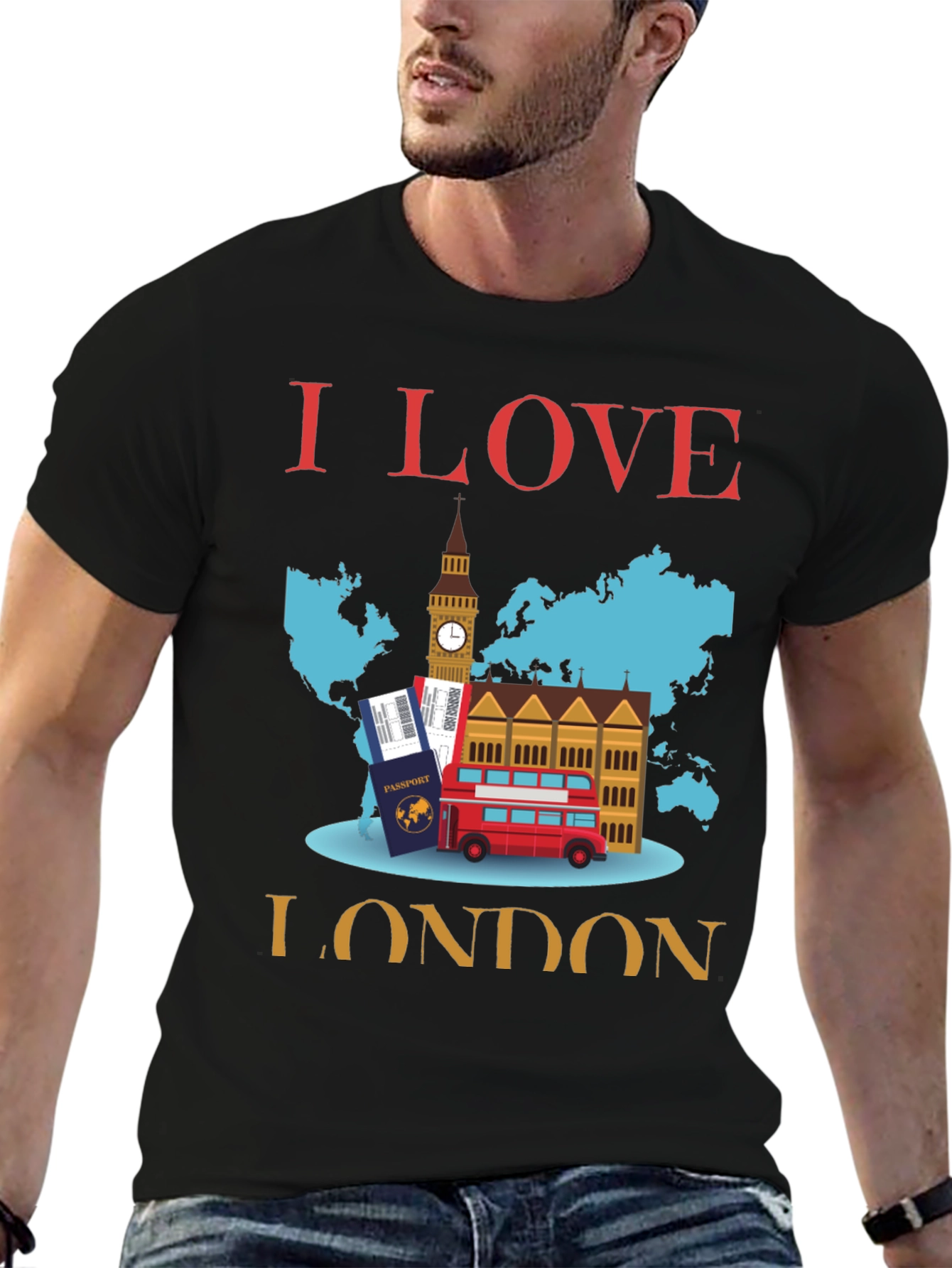 I Love London Graphic Tee Shirt