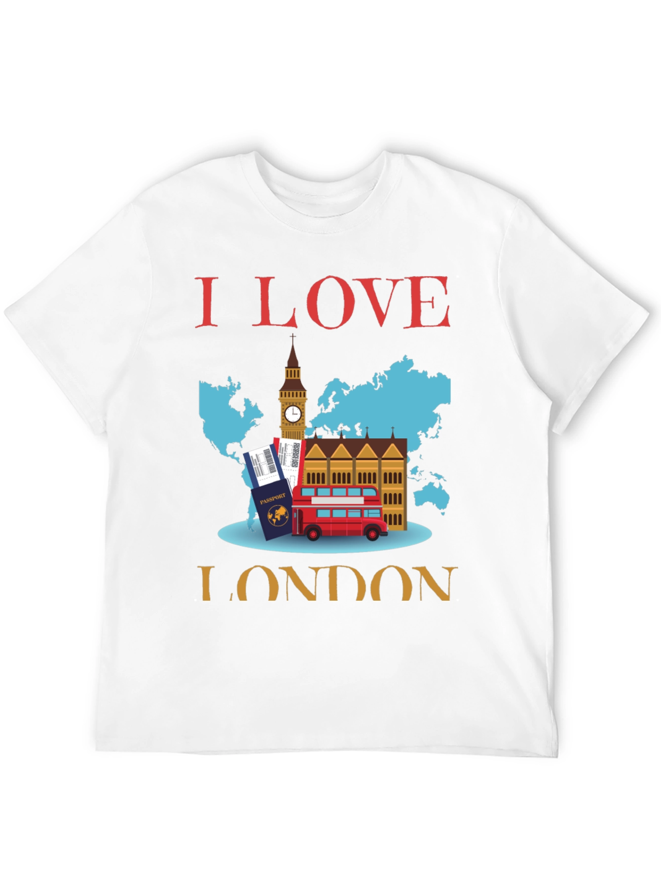 I Love London Graphic Tee Shirt