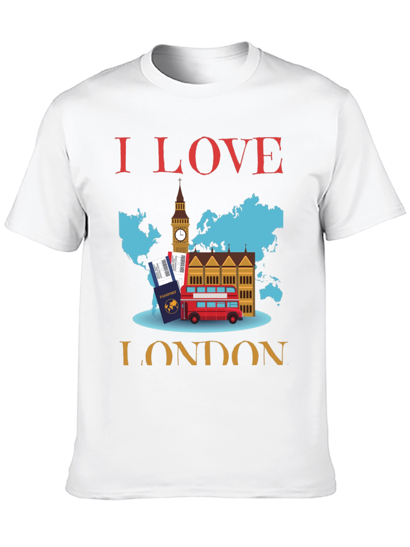I Love London Graphic Tee Shirt