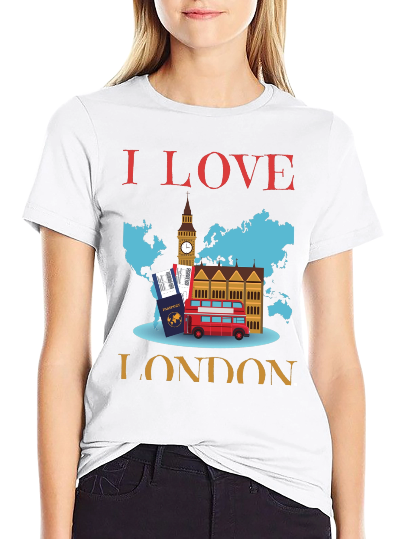 I Love London Graphic Tee Shirt