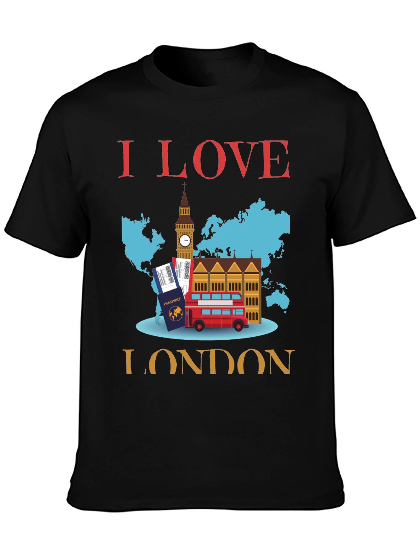 I Love London Graphic Tee Shirt