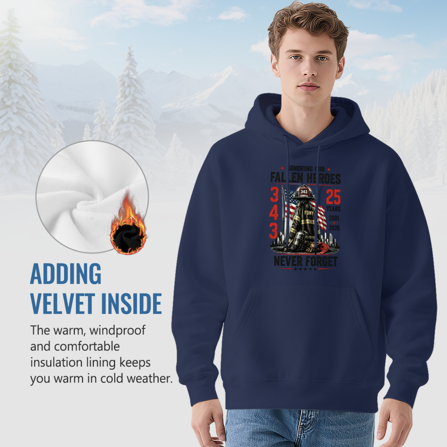 Honoring Fallen Firefighter Heroes 9?11 Commemorative Hoodie