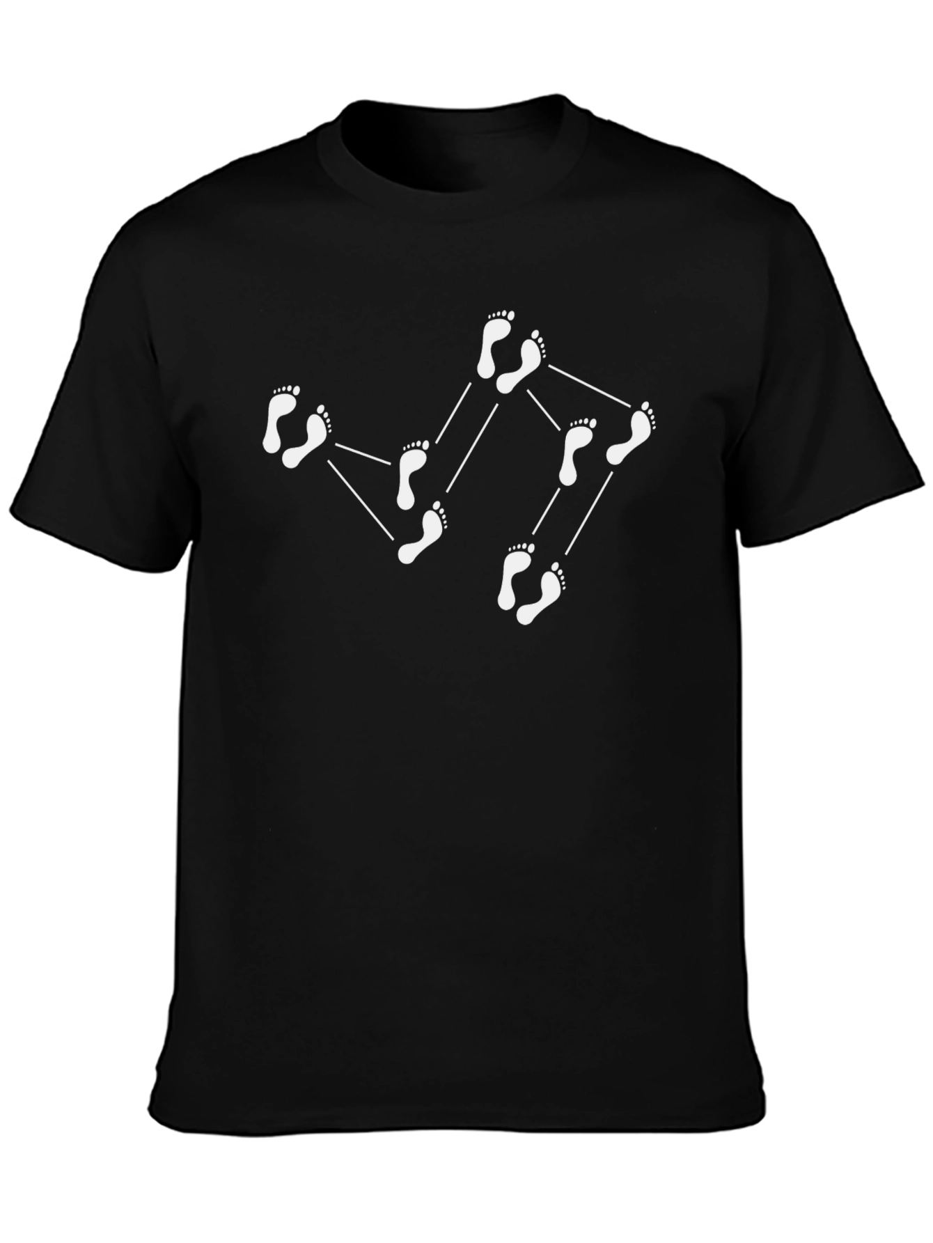 Footprint Constellation Graphic T-Shirt - Black