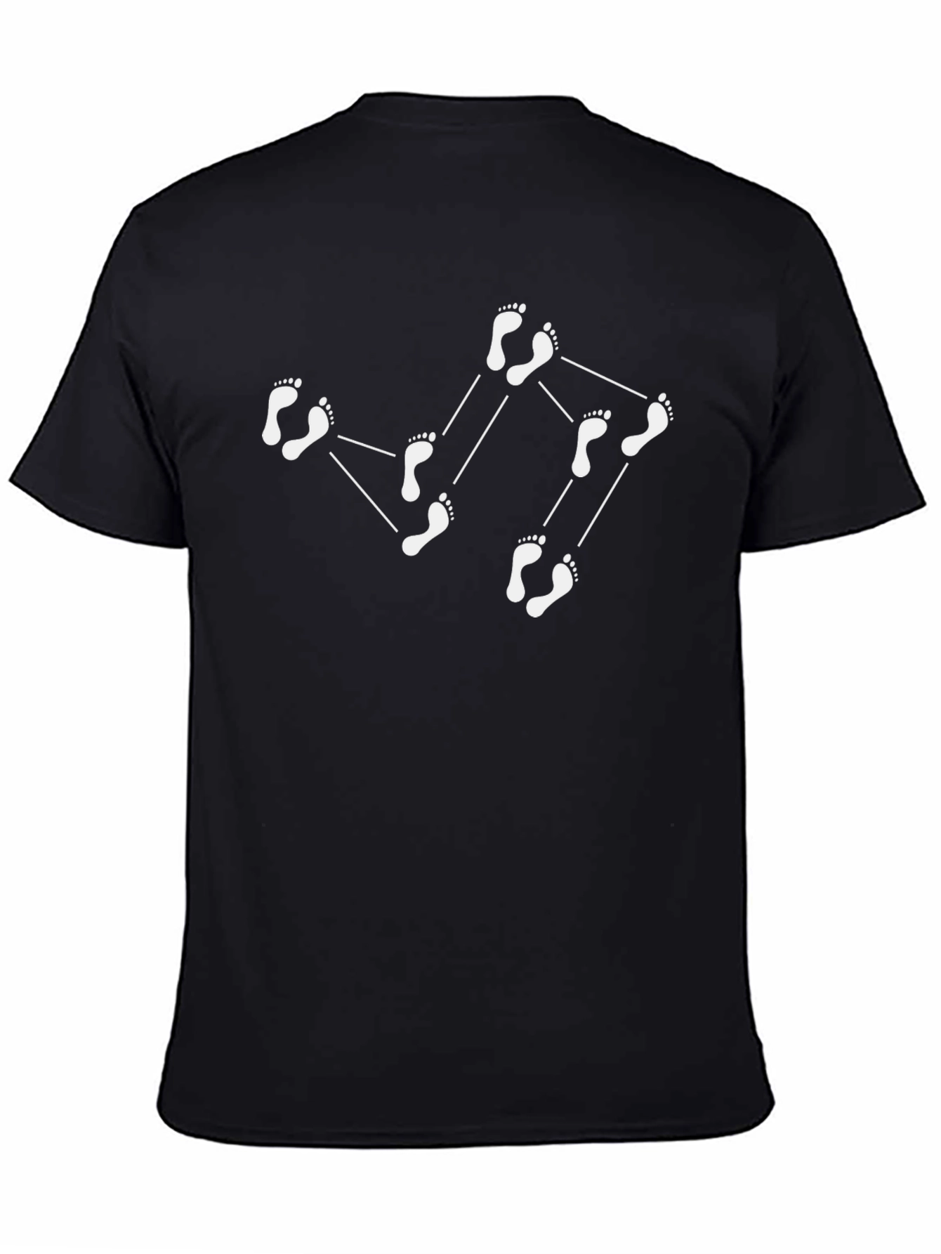 Footprint Constellation Graphic T-Shirt - Black