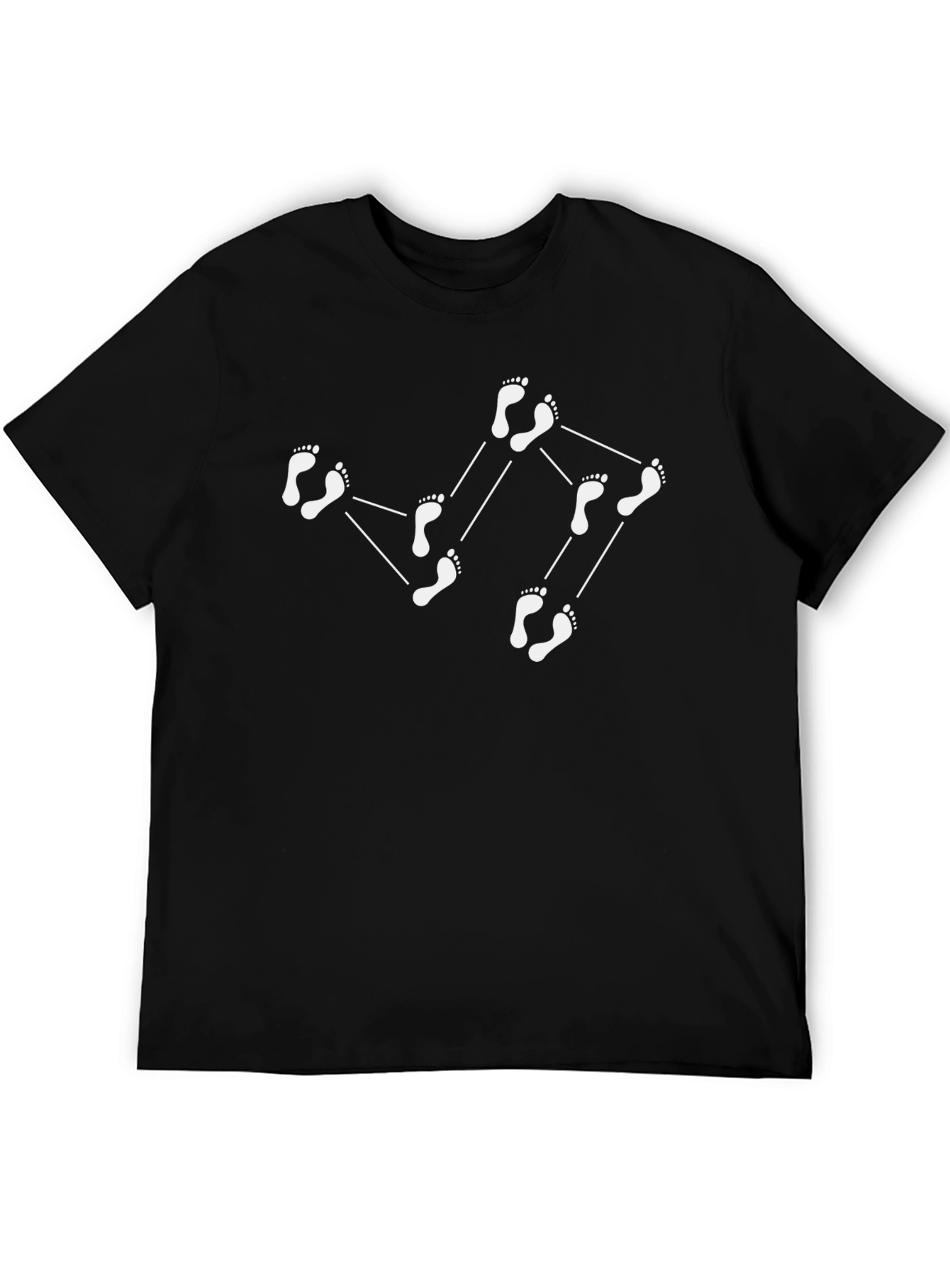 Footprint Constellation Graphic T-Shirt - Black
