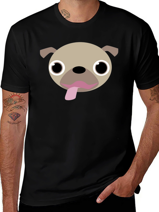 Pug Face Graphic Tee - Fun Dog Lover T-Shirt