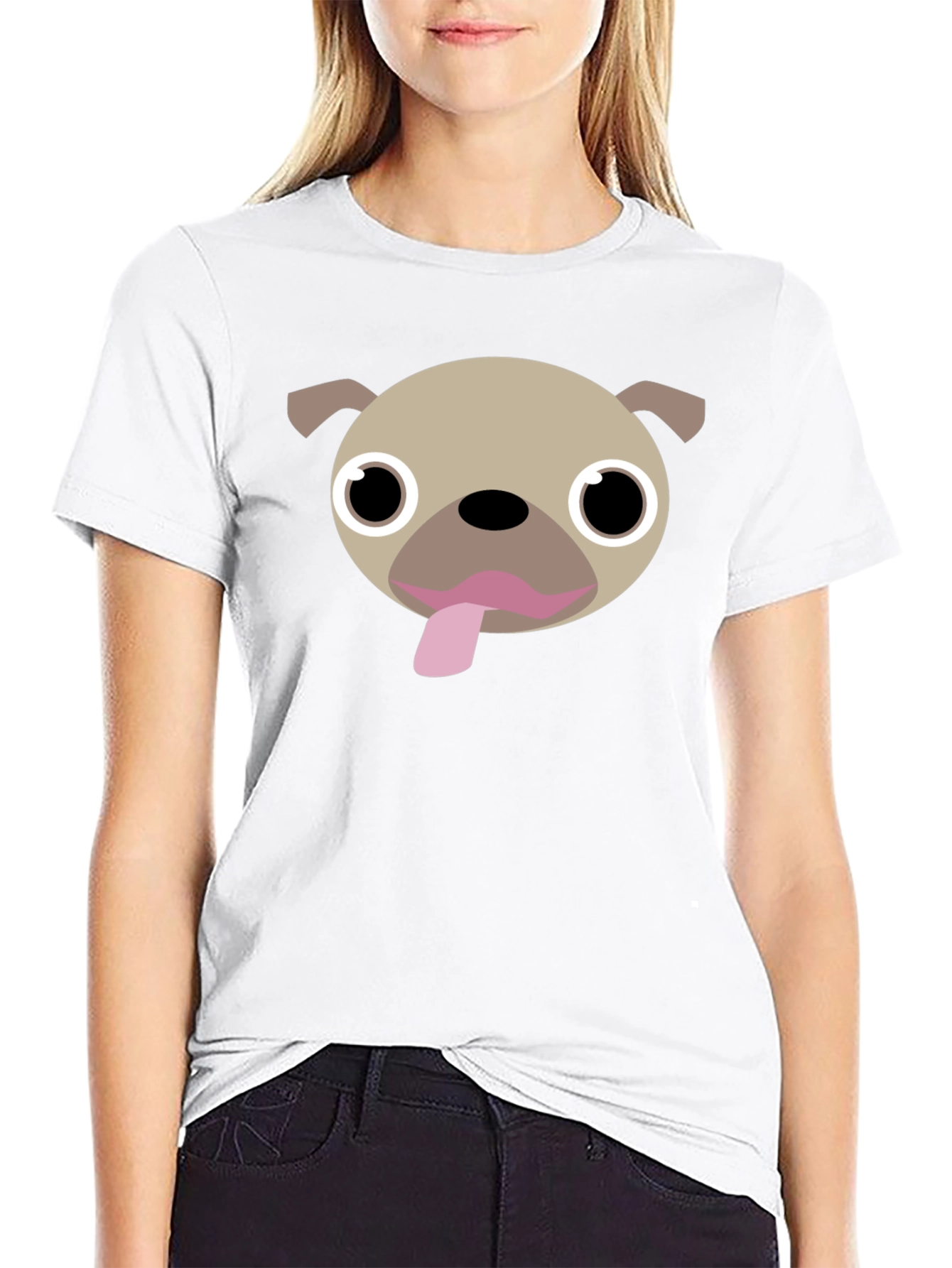 Pug Face Graphic Tee - Fun Dog Lover T-Shirt